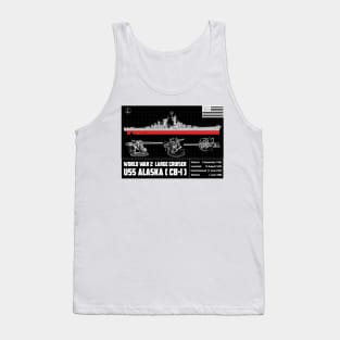 USS ALASKA DIAGRAM Tank Top